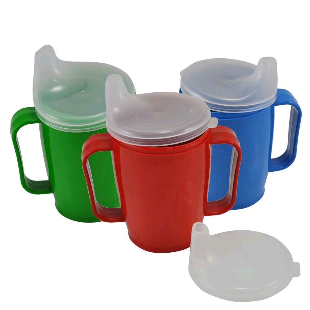 Beak mug, mug with handle + 2 cover 4 + 12 mm, 250ml, color choice