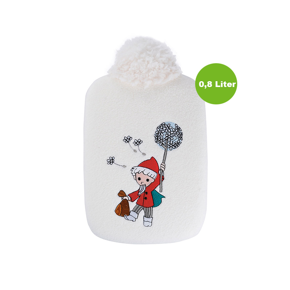 Hugo Frosch Eco Hot Water Bottle 0,8 L, Softfleece, Sandman, various Colors