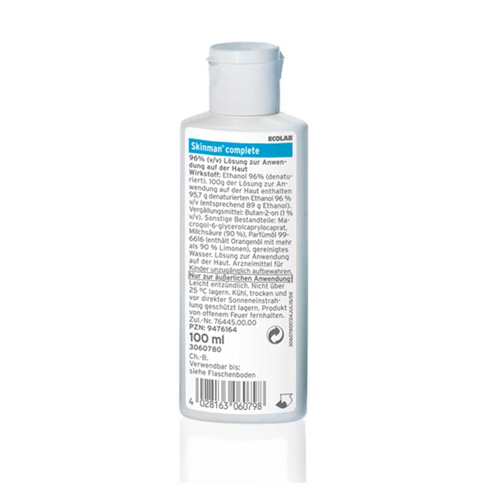 Ecolab Hand Disinfection Skinman Complete, 100 ml
