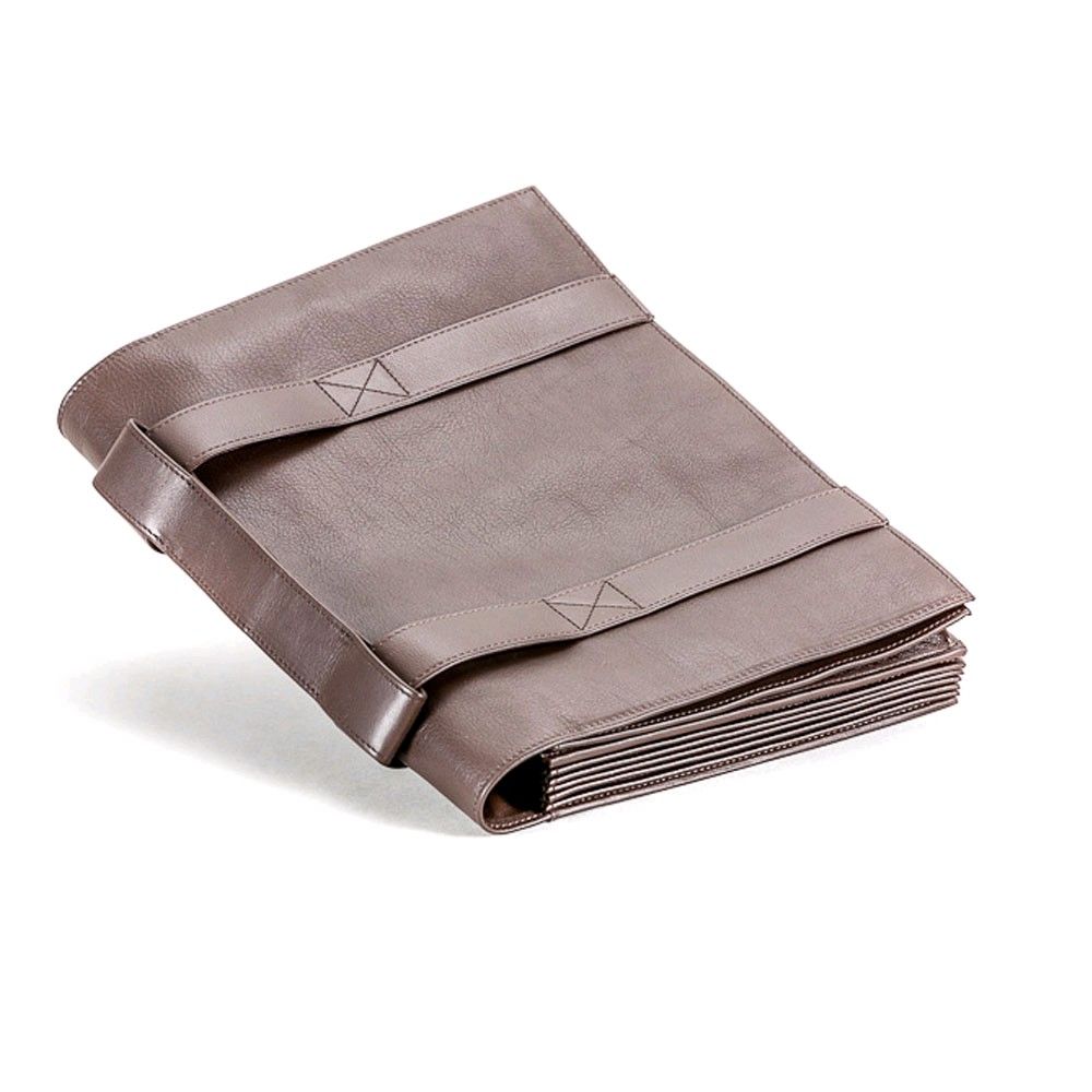 Dürasol flashcards bag, intermediate compartments, 24x6x17 cm, brown