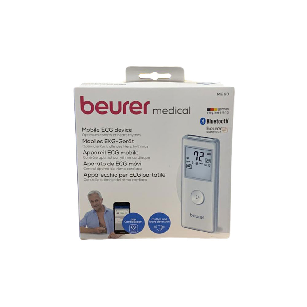 Beurer ME90 mobile ECG device, 1-button operation, Cardio Expert App