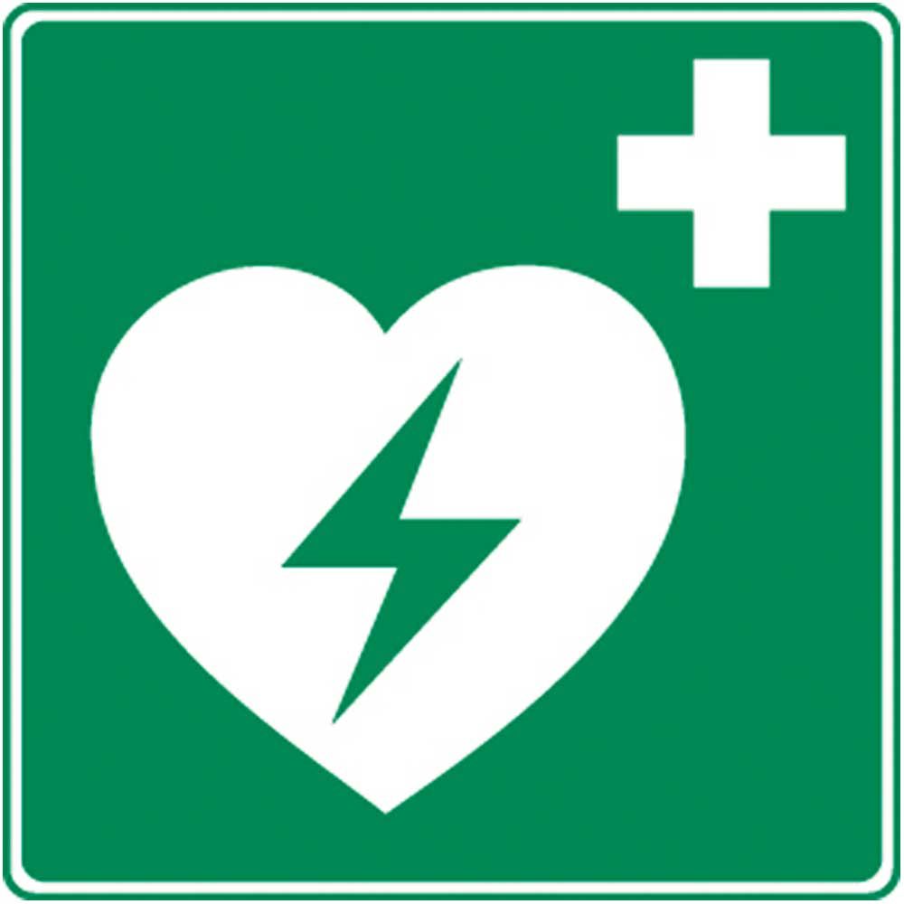 Holthaus Medical Rescue Sign Defibrillator, Glow, 20x20cm
