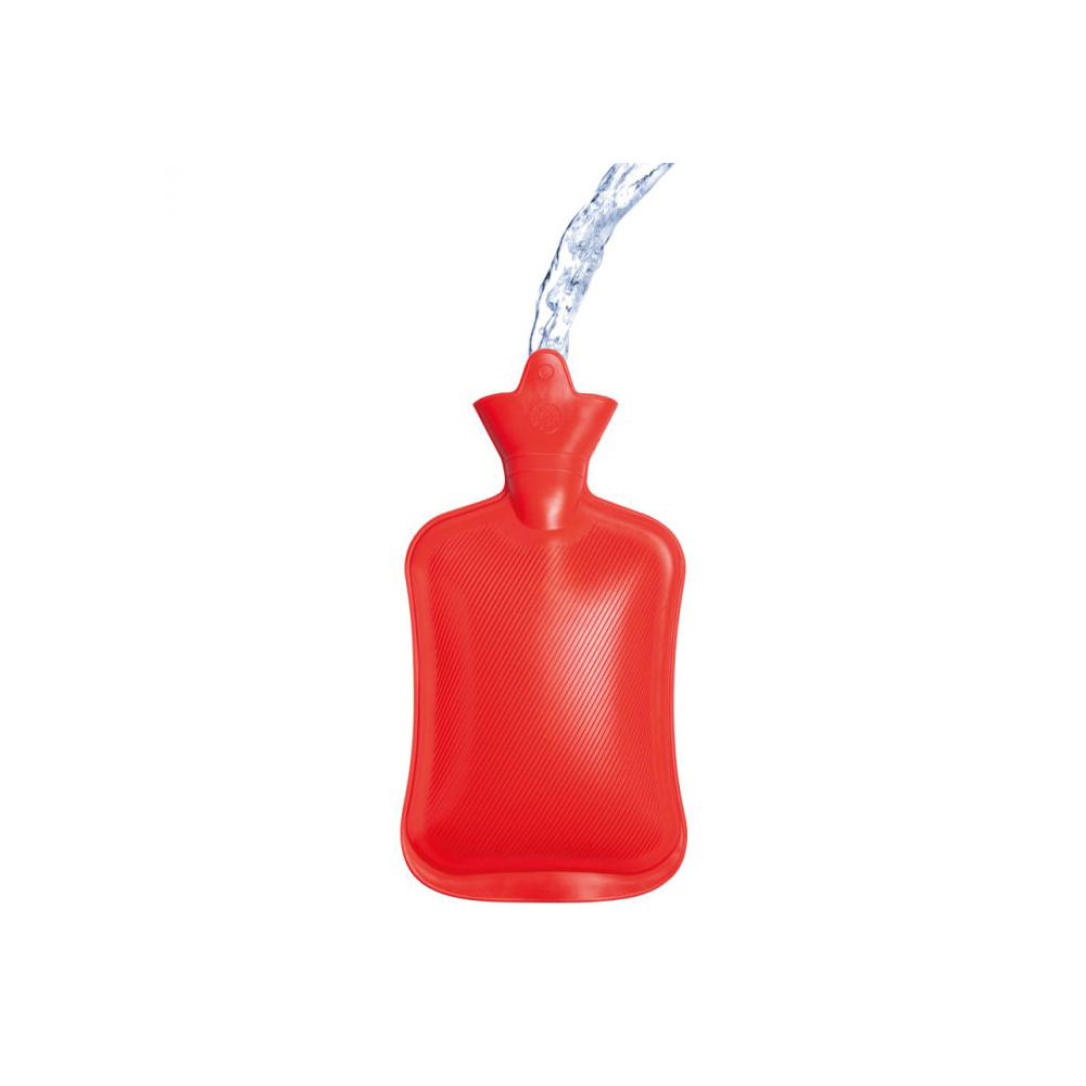 Hot Water Bottle 2L, Screw Cap, 32,5x20,3cm, from Lifemed®, red