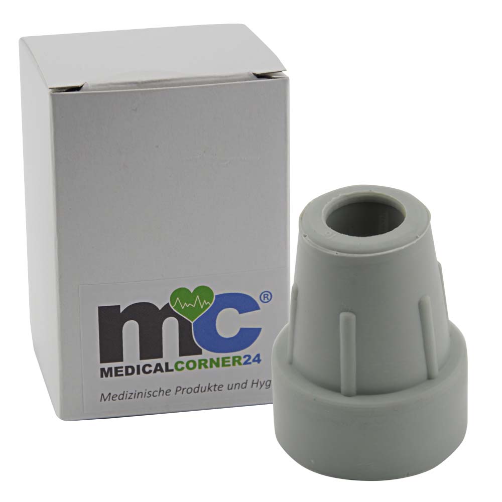MC24 Crutch Tip, Non-Slip and Abrasion-Resistant, Grey, 16-22 mm