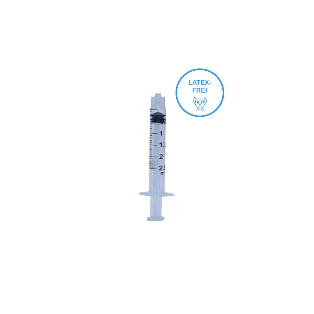 Dispomed ECOJECT PLUS, 3-part disposable syringe, 100 items, 2,5 ml