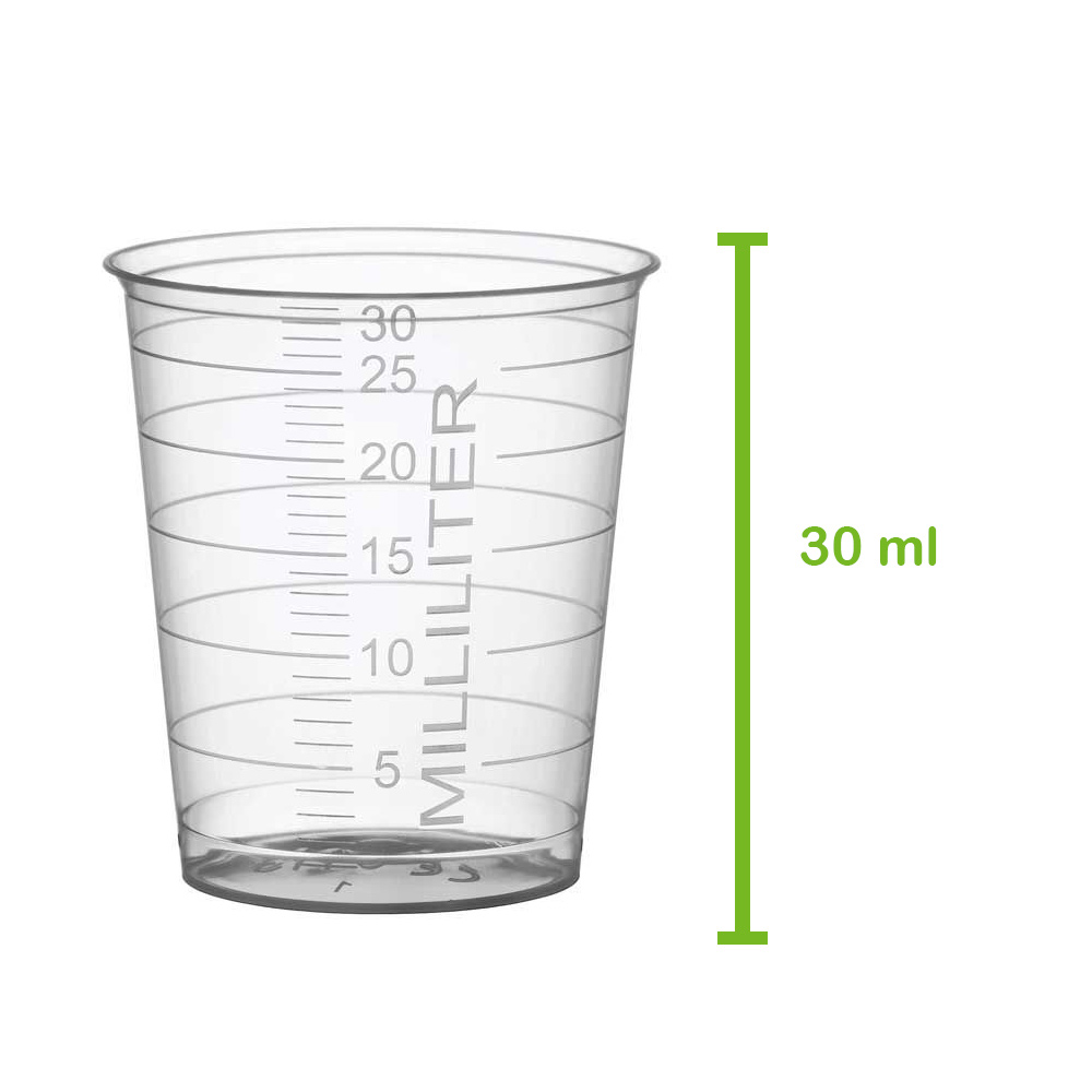 Med Comfort disposable medicine cups, 30ml, 80pcs, transparent
