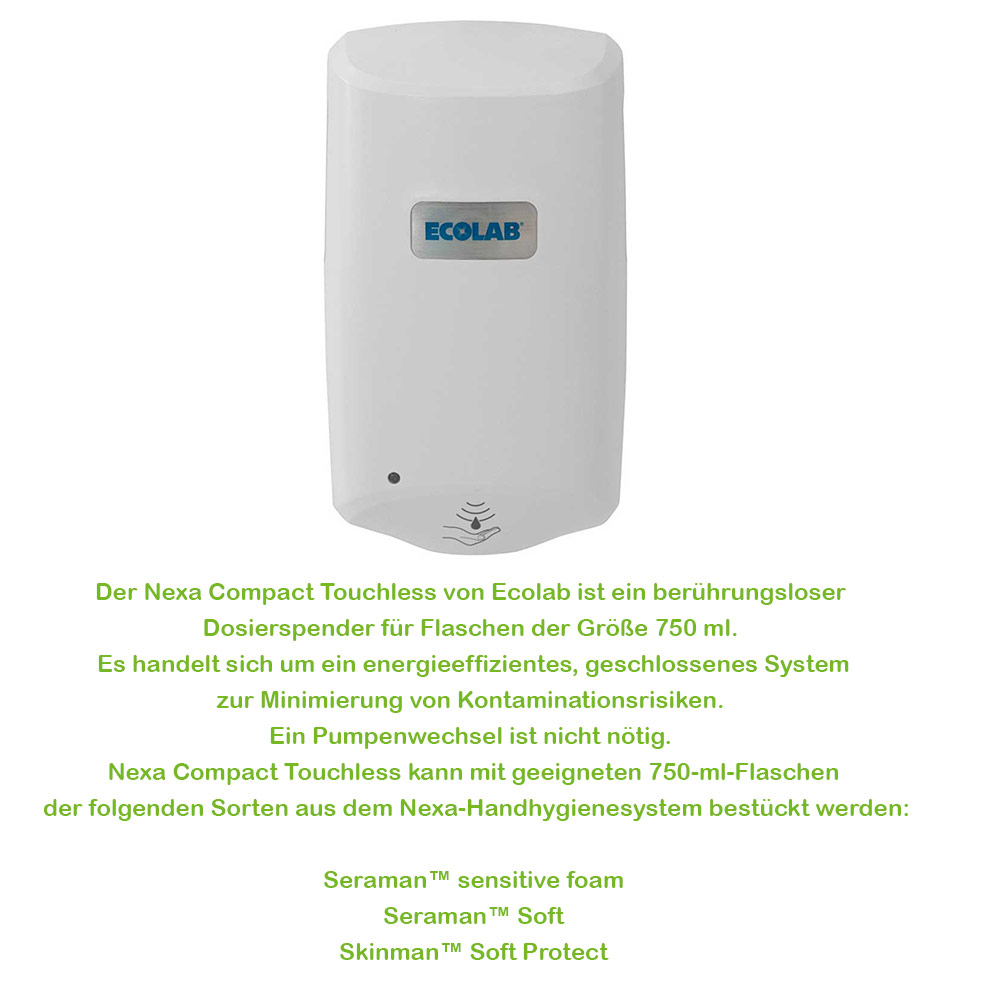 Ecolab Disinfectant Dispenser Nexa Compact Touchless, 750 ml