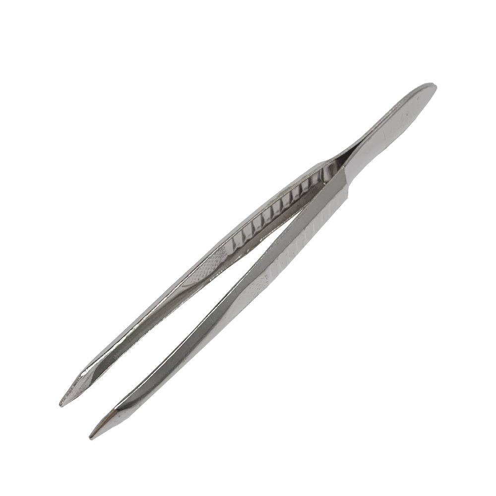 Behrend tweezers, nickel plated 8 cm, pointed tip