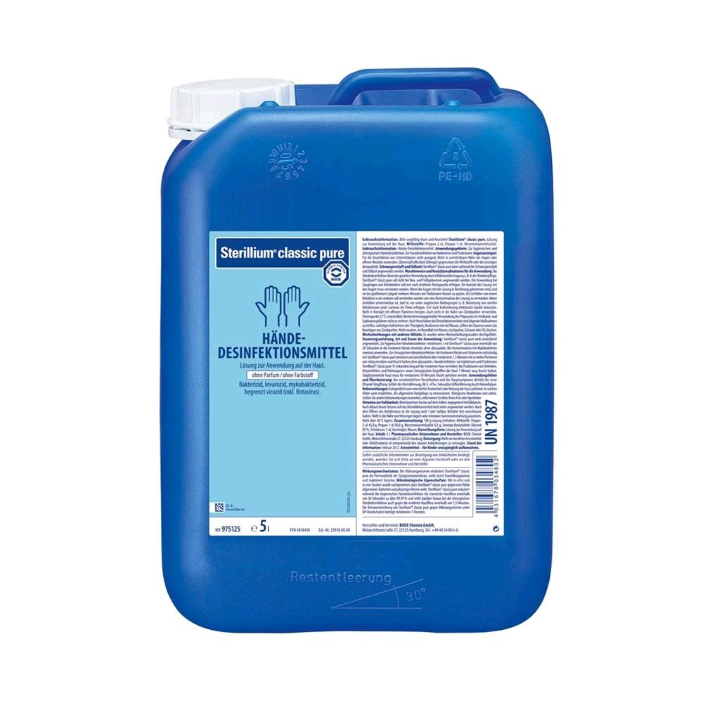 Sterillium classic pure, Hand Disinfectant by Bode, 5 litres