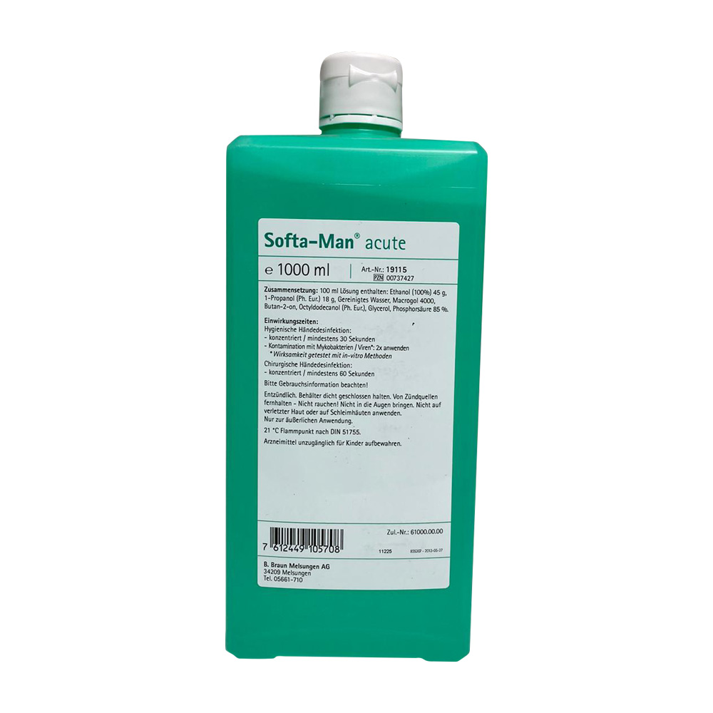 B.Braun hand disinfectant Softa-Man® acute, virucidal, 1000ml