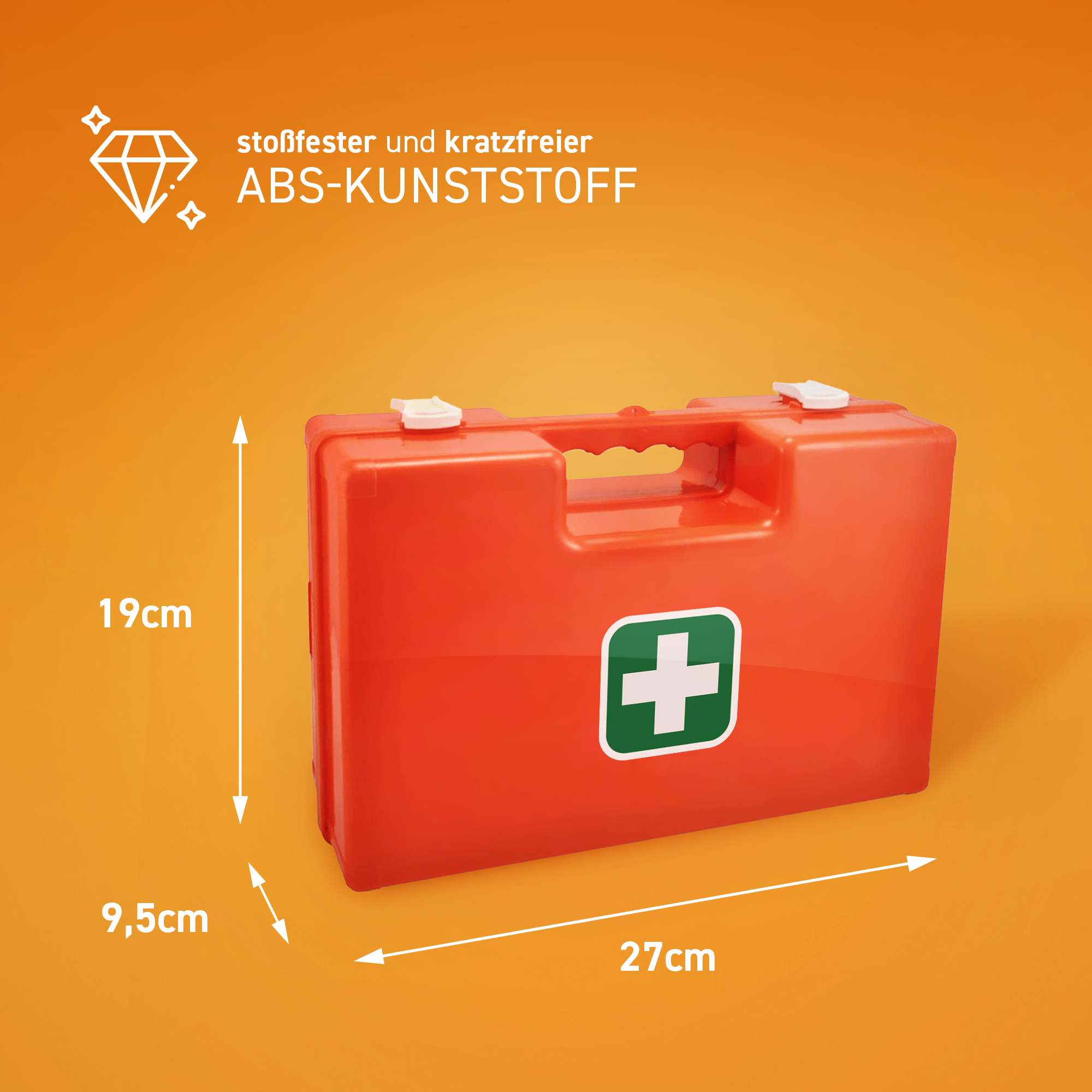 First Aid Kit, empty, 27 x 19 x 9,5 cm