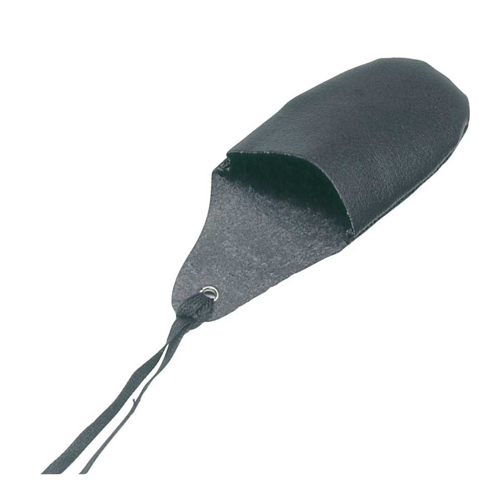 Behrend leather fingerstall, black, strap, size. 2-8