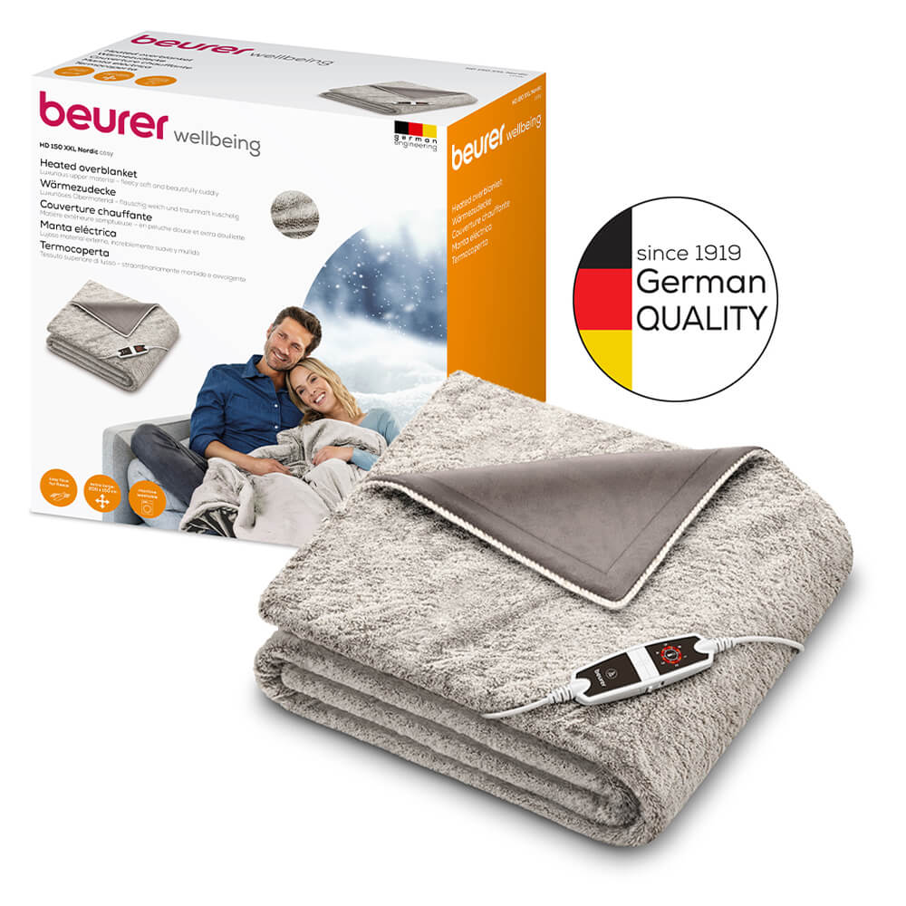 Heating blanket HD150 XXL, cuddly blanket heated blanket Beurer Nordic