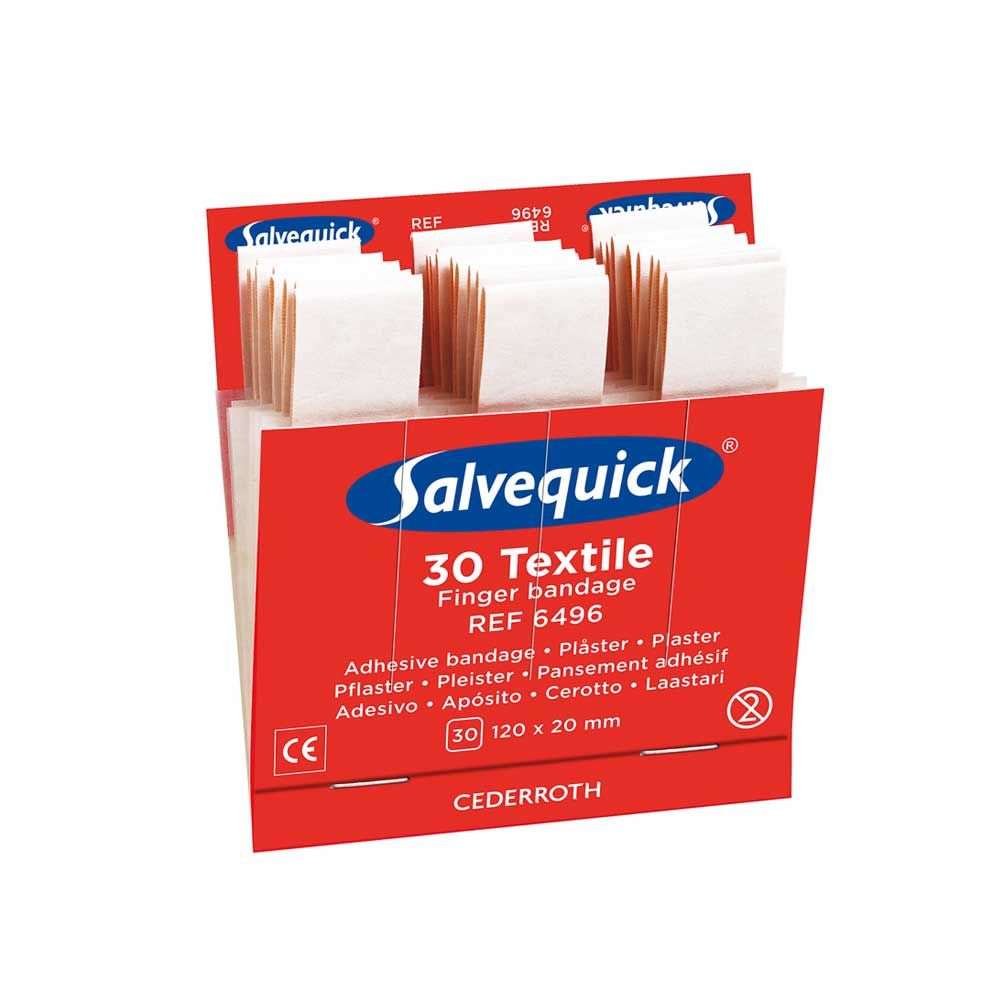 Cederroth Salvequick® Finger Bandages, Elastic, 30 Textile, 1 Refill