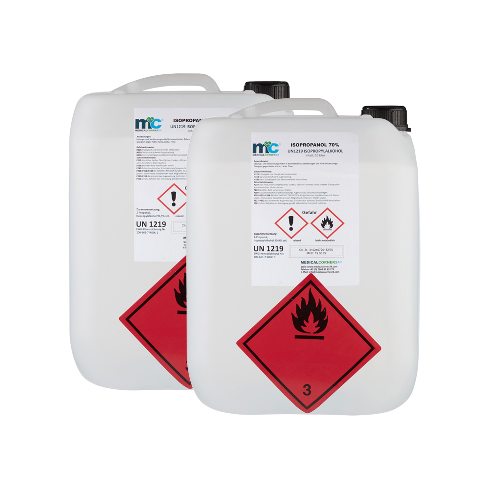 Isopropanol 70% isopropyl alcohol 2 x 10 litre canister