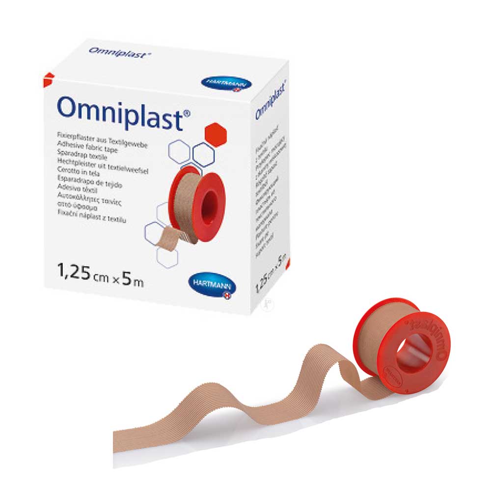 Omniplast Fixation Plaster made of mesh fabric, 1,25 cm x 5 m, 1 roll