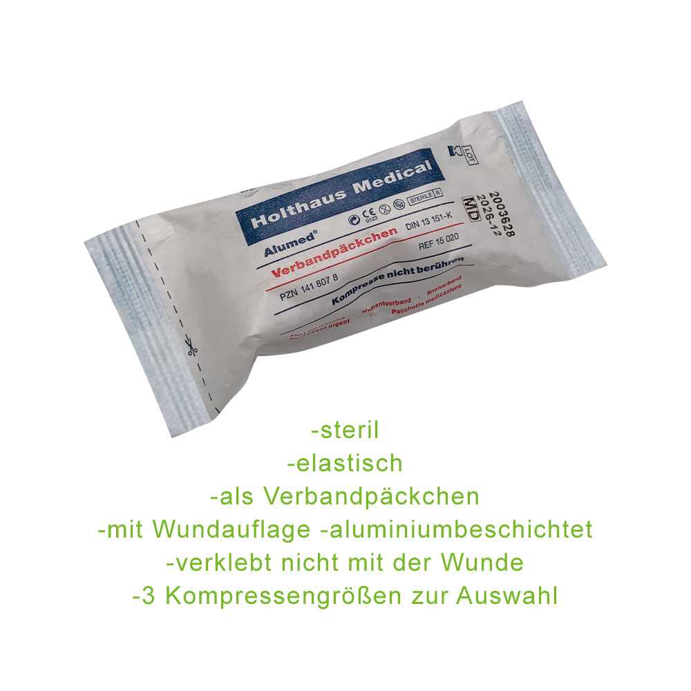 Holthaus Medical Alumed® field dressing with compress, sterile, 6x8cm