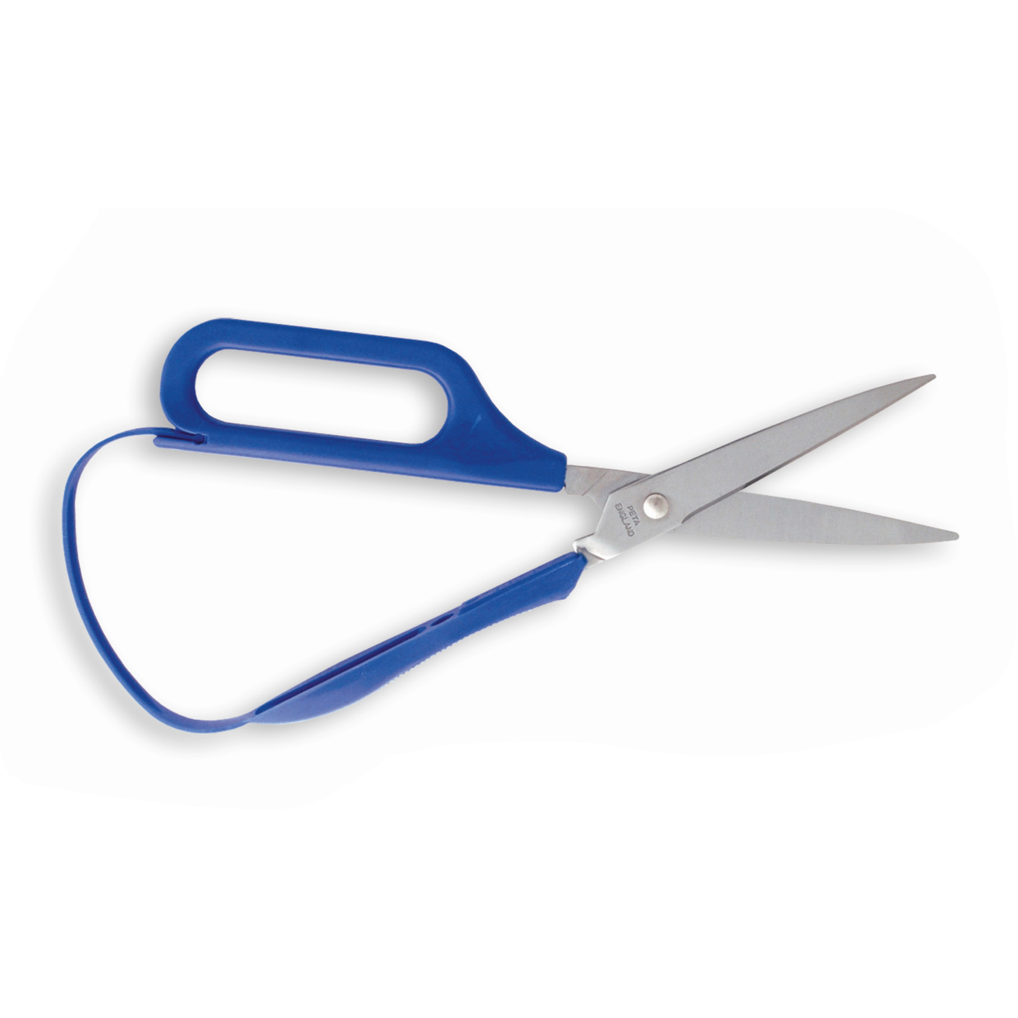 Sundo EASI-GRIP Scissors with Finger Hole, pointed, 4.5 cm, blue, Right