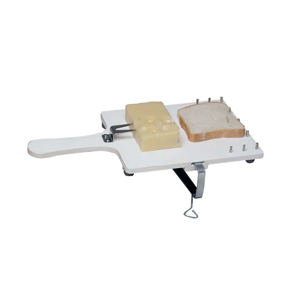 Behrend kitchen board with holding fork, clamp, rubber feet, 23x18cm