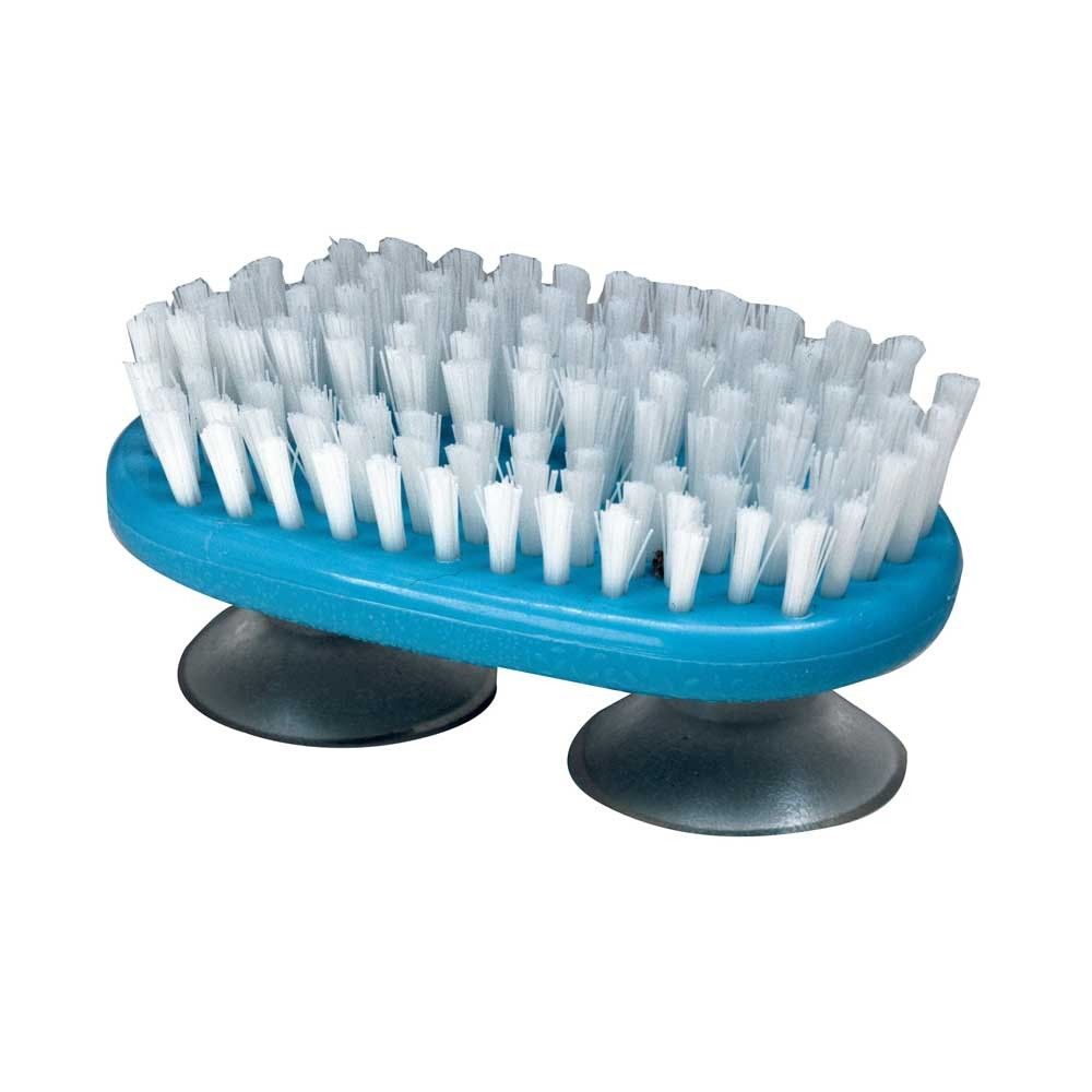 Behrend nailbrush, 1-hand brush, 2 suction cups, plastic, blue