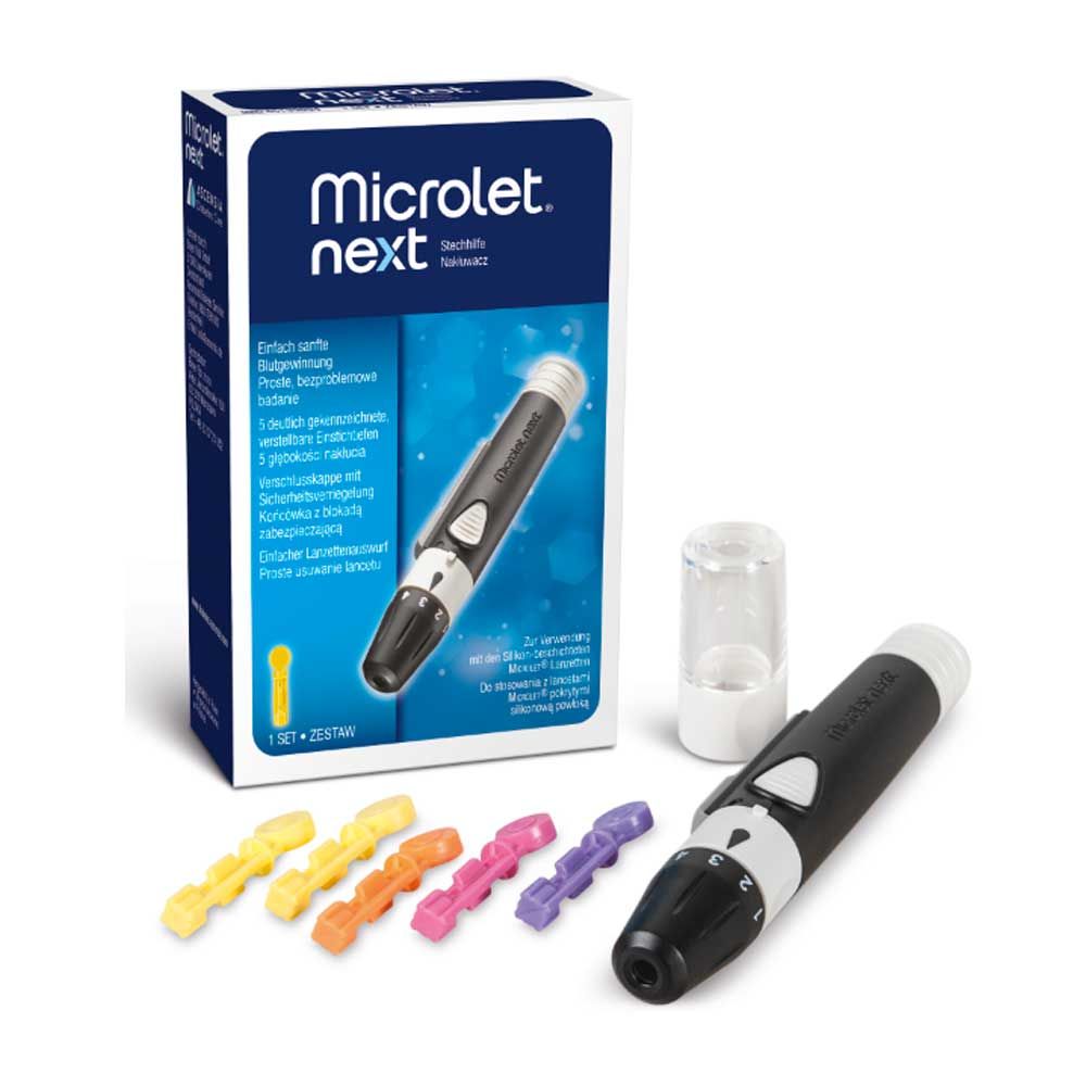 Bayer Microlet® Next lancing device, bloodglucosemeter, incl. lancets