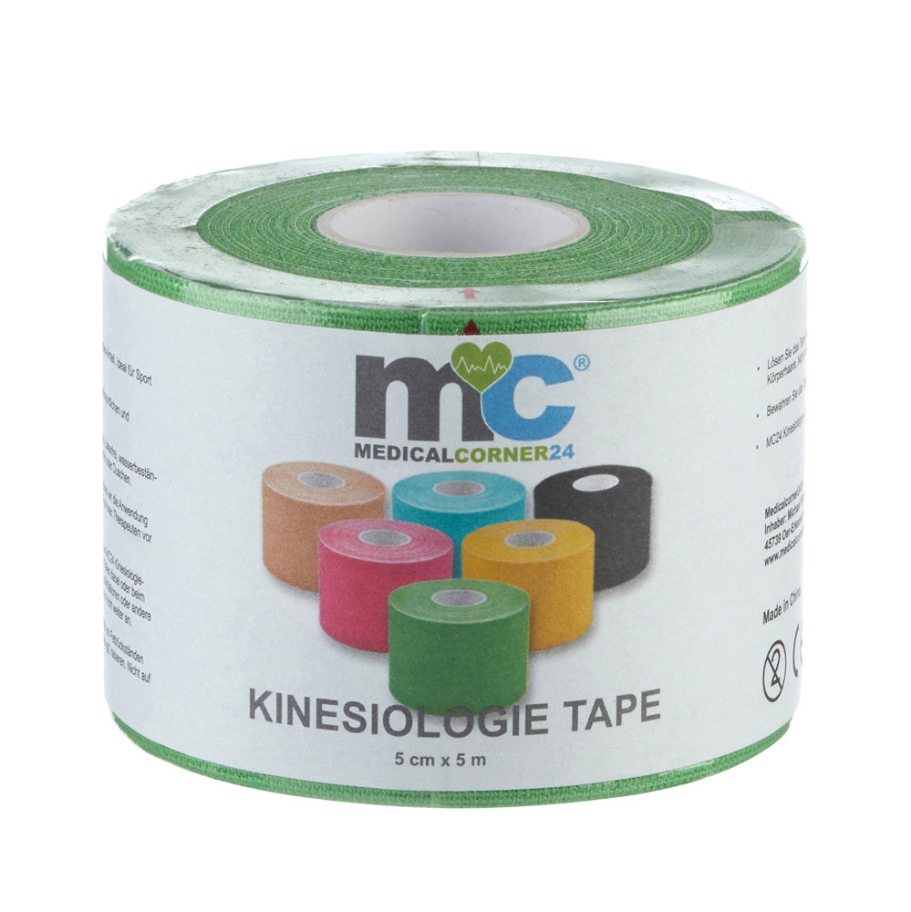 Power Kinesiology Tape, 5 cm x 5 m, 1 roll, green