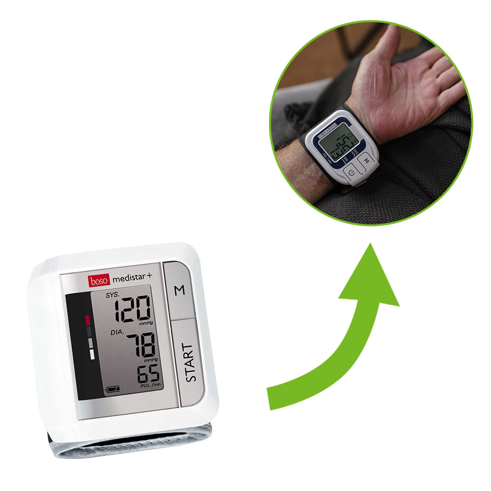 Boso Medistar+ wirst blood pressure monitor, 90 memories