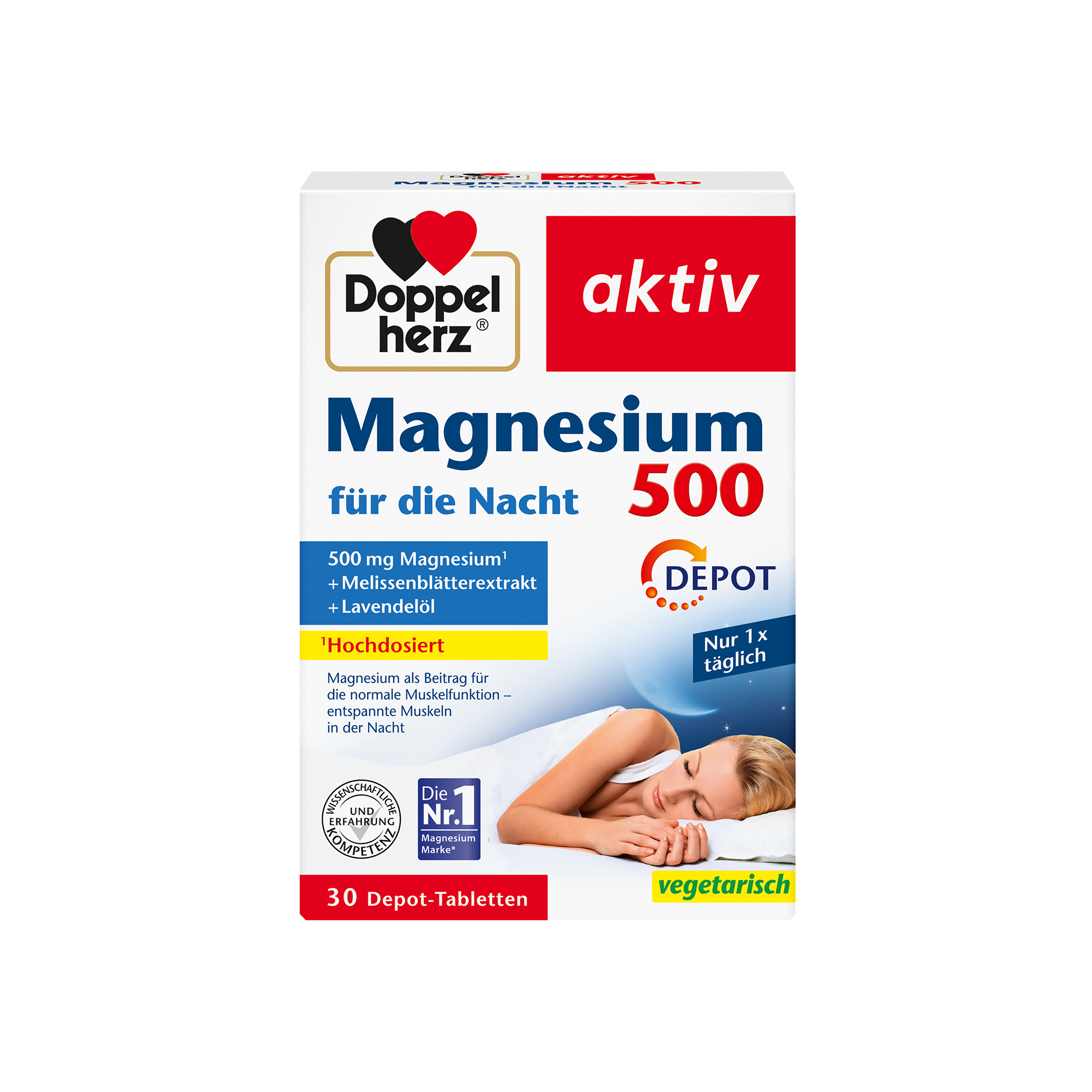 Doppelherz aktiv Magnesium 500 for the Night, 30 Tablets
