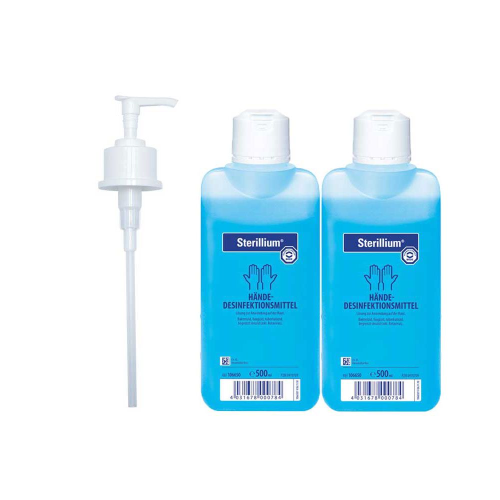 Hartmann Sterillium Hand disinfectant 2x 500ml, dosing pump