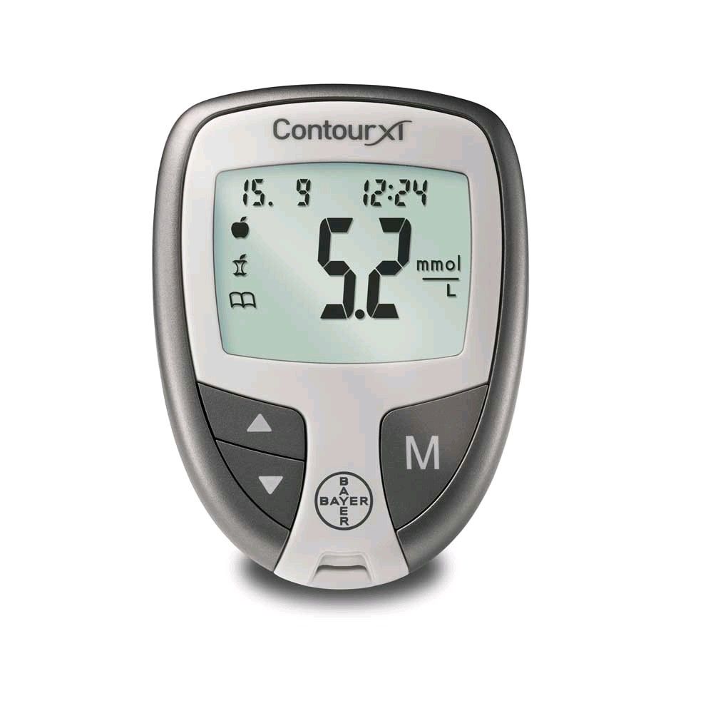 Bayer blood glucose meter CONTOUR® XT, large display, mmol/l, 1 Set