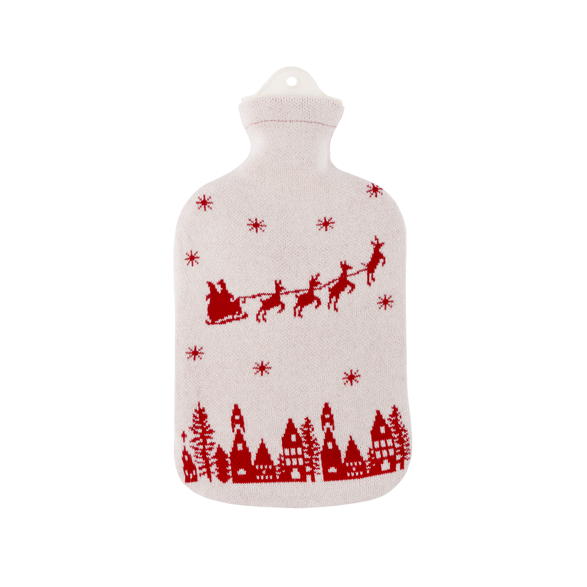 Sänger 2.0 Liter Hot Water Bottle with Cotton Knit Cover "Santa Claus"