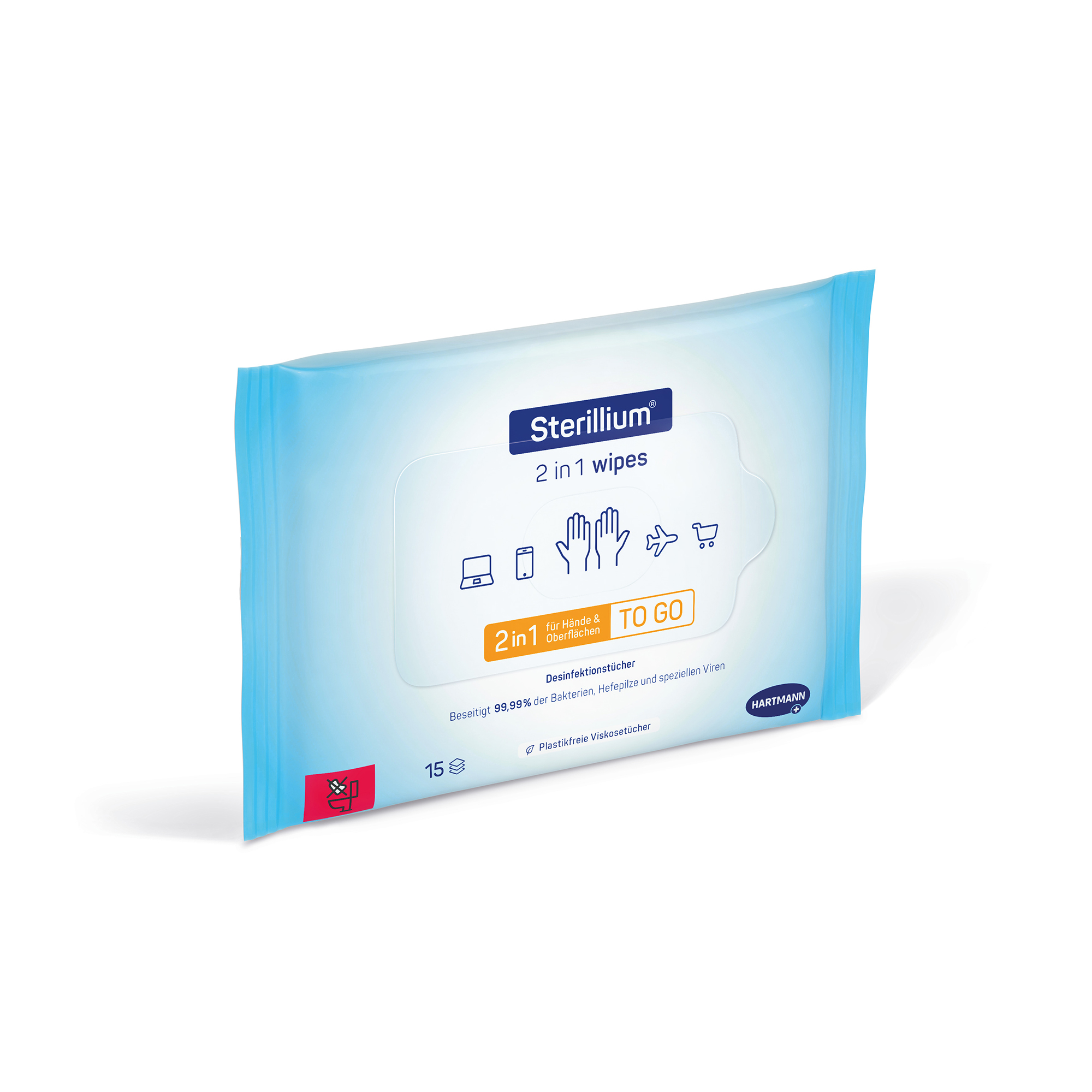 Hartmann Sterillium® 2 in 1 wipes, hand and surface disinfection wipe