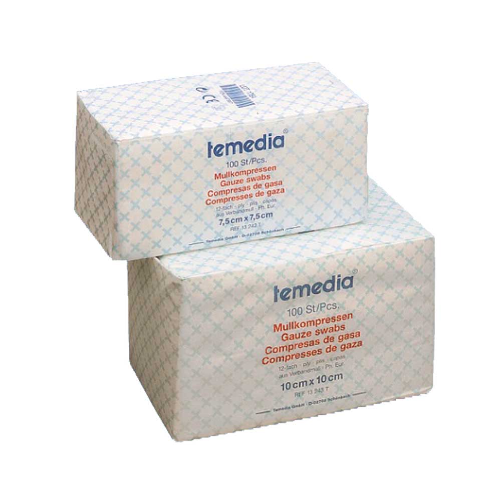 Holthaus Medical Temedia Gauze Compress, Non-Sterile, 5x5cm