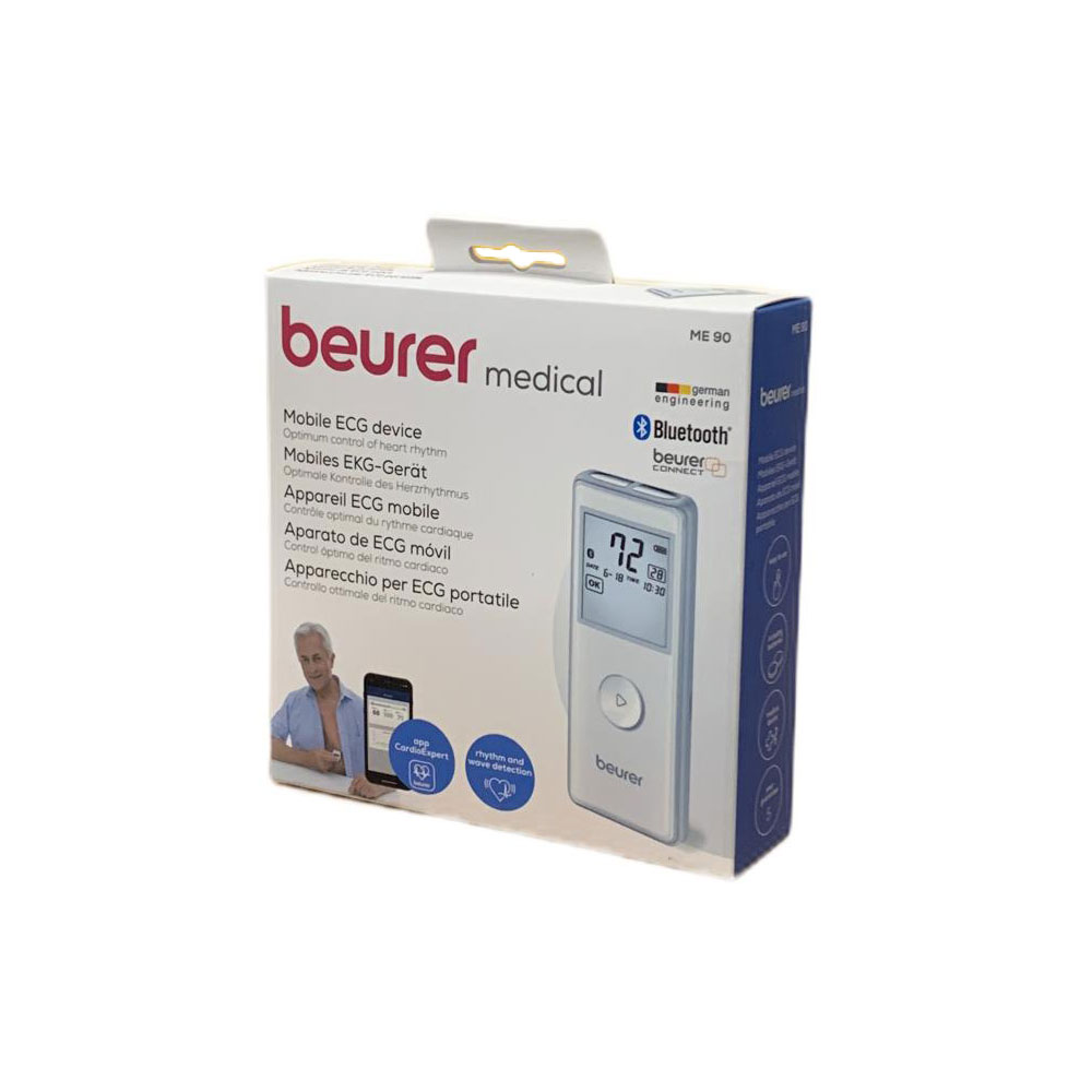 Beurer ME90 mobile ECG device, 1-button operation, Cardio Expert App