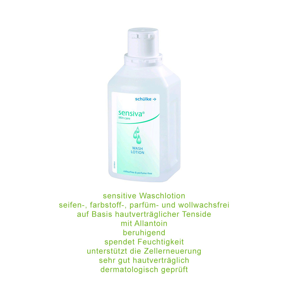 Schülke sensiva® wash lotion, allantoin, soap- / dye-free, 500ml