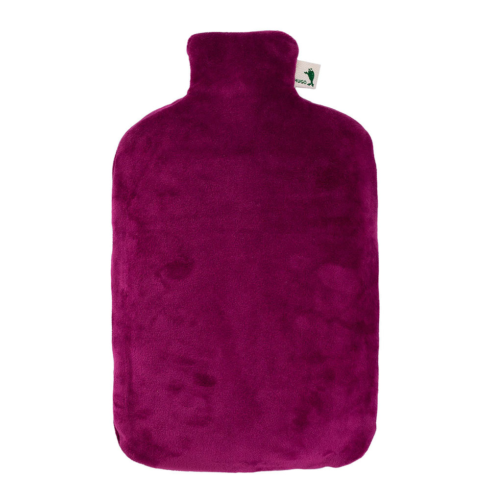 Hugo Frosch eco hot water bottle 2,0 L, velvet cover, various. Colors