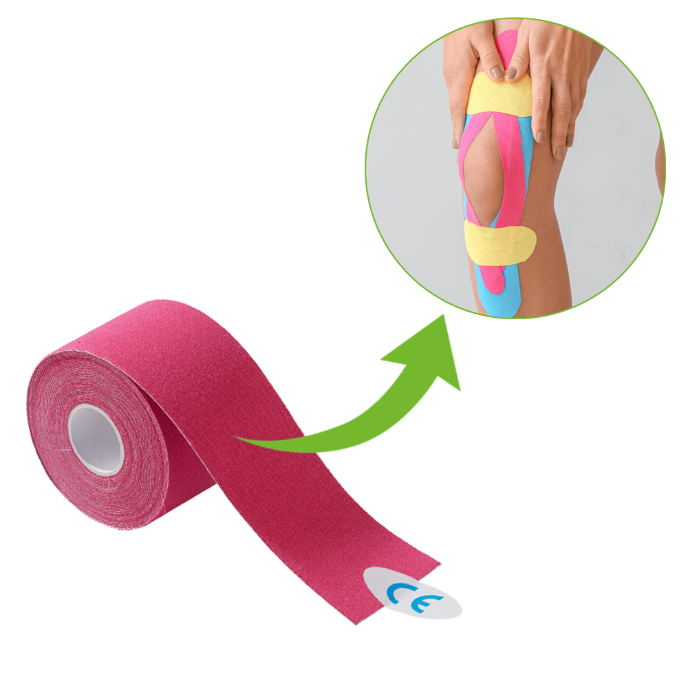 Power Kinesiology Tape, 5 cm x 5 m, 1 roll, pink