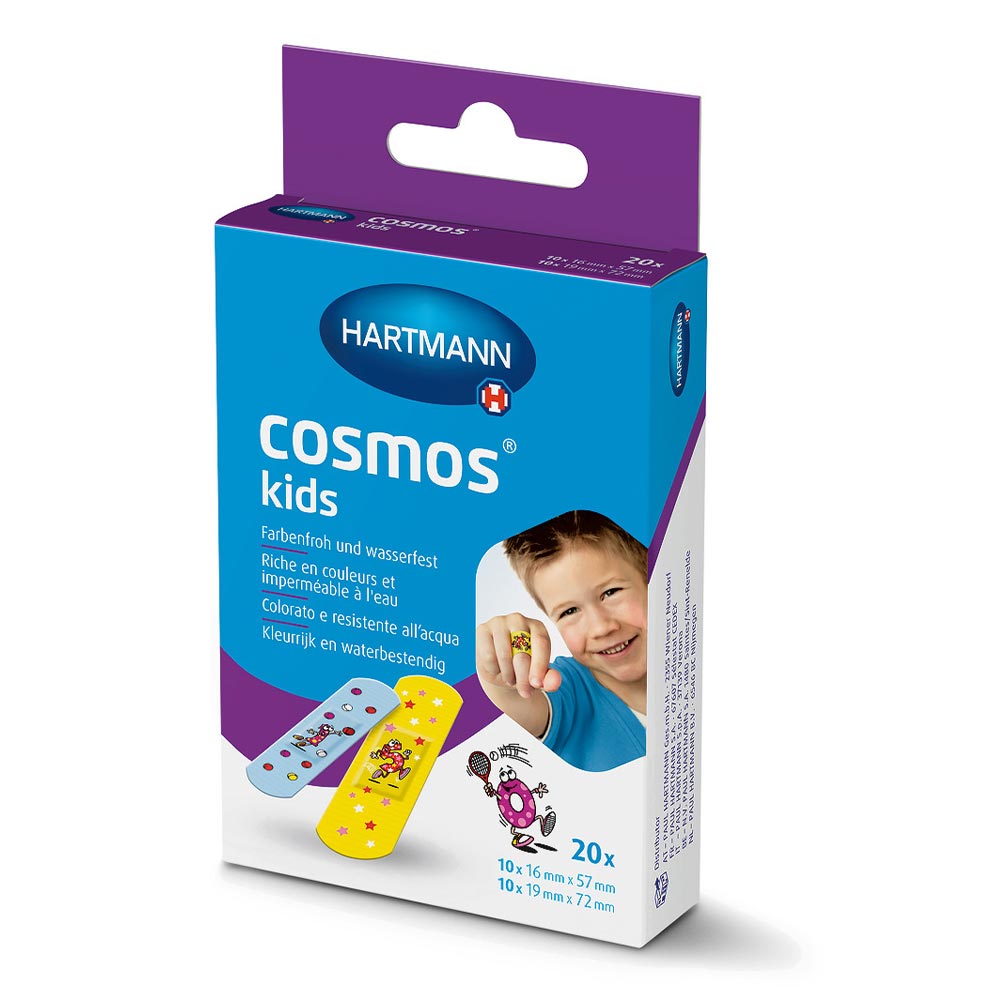Hartmann cosmos kids plaster strips 2 sizes, 20 pack