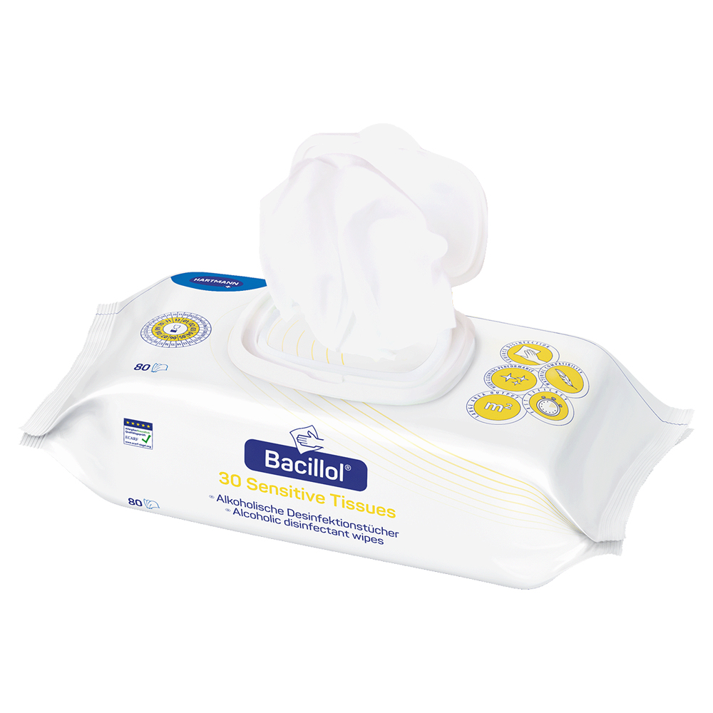 Bacillol® 30 Sensitive Tissues, surface disinfection wipes, 80 pcs.