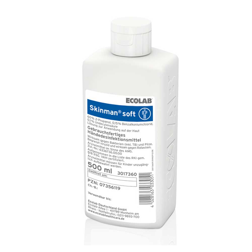 Ecolab Hand Disinfection Skinman Soft, 500 ml