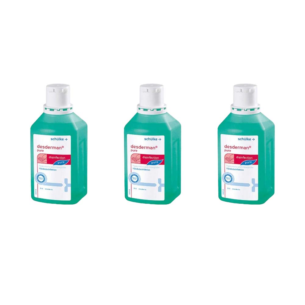 Schülke Desderman® Hand Disinfectants Set, Norovirus, 3x 1000 ml