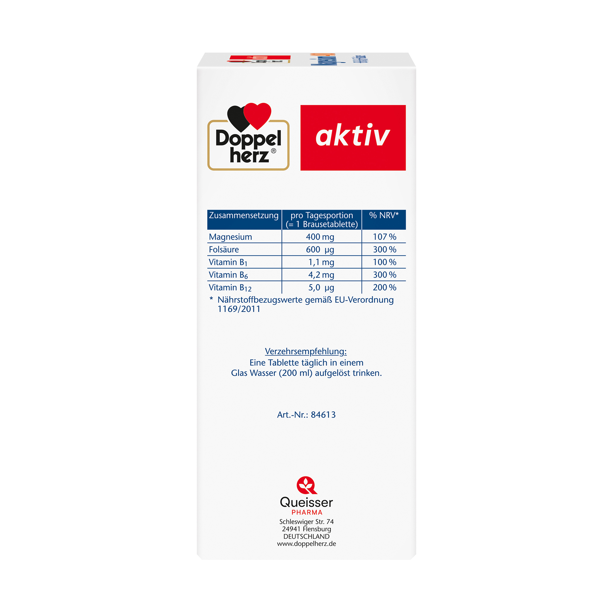 Doppelherz aktiv Magnesium 400 + B-Complex, 6x15 Effervescent Tablets
