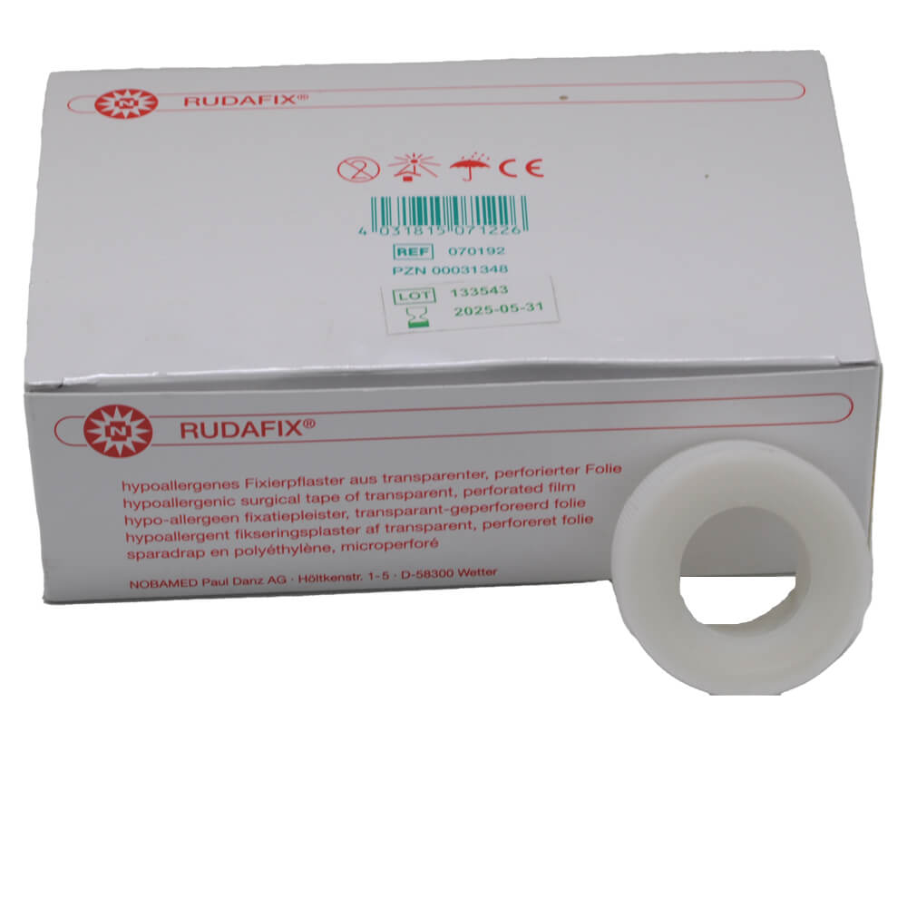 Noba Rudafix Fixing, plaster, transparent 2,5 cmx9,14m 12 rolls