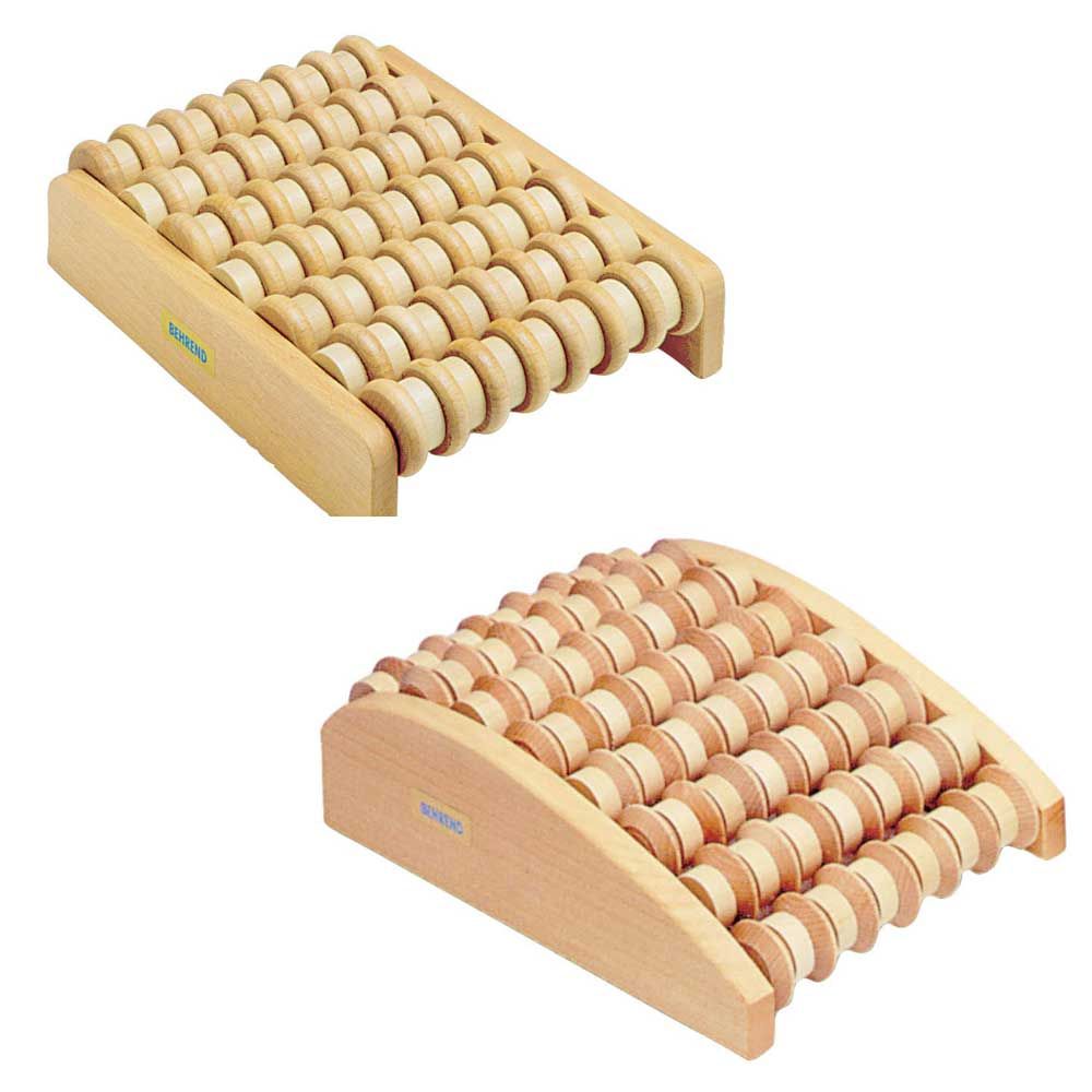 Behrend foot massage roller, wood, anatomical, 7-8 axes