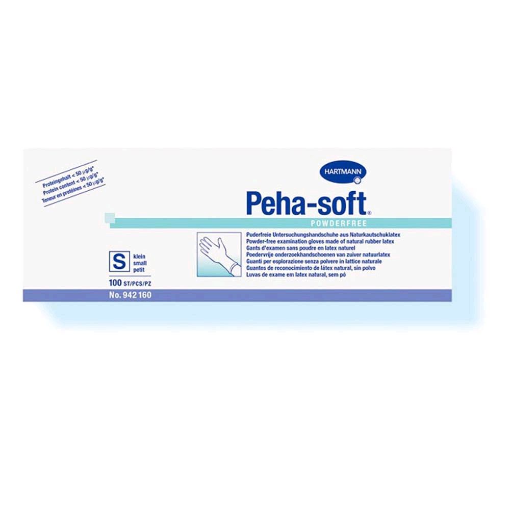 Peha-soft Latex Gloves by Hartmann, powder-free, 100 items, size XS