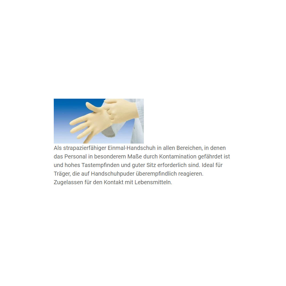 Peha-soft Latex Gloves by Hartmann, powder-free, 100 items, size XS