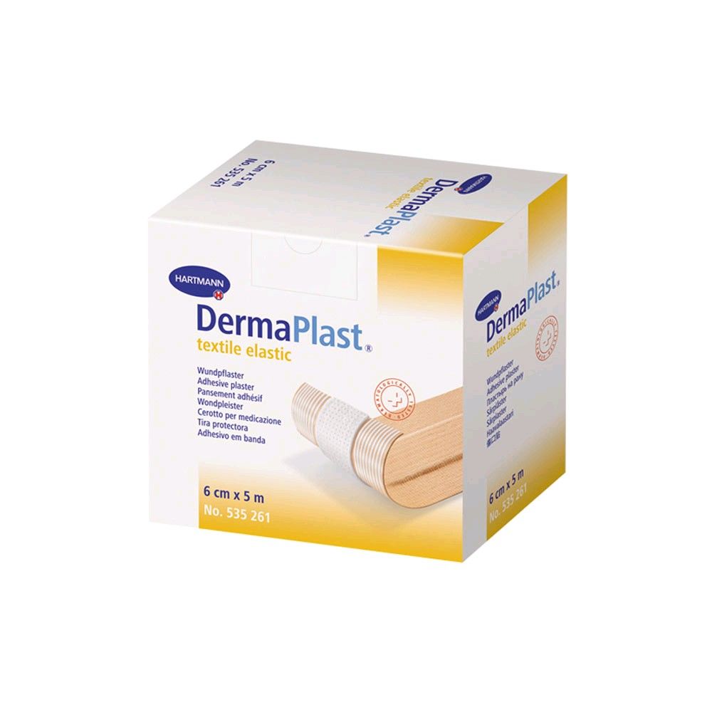 Hartmann DermaPlast textile, elastic wound plaster, 1 roll, 5 m