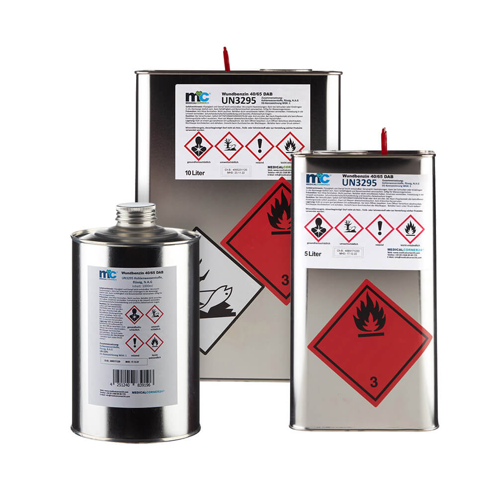 MC24 surgical spirit 40/65, UN3295, liquid solvent, various sizes