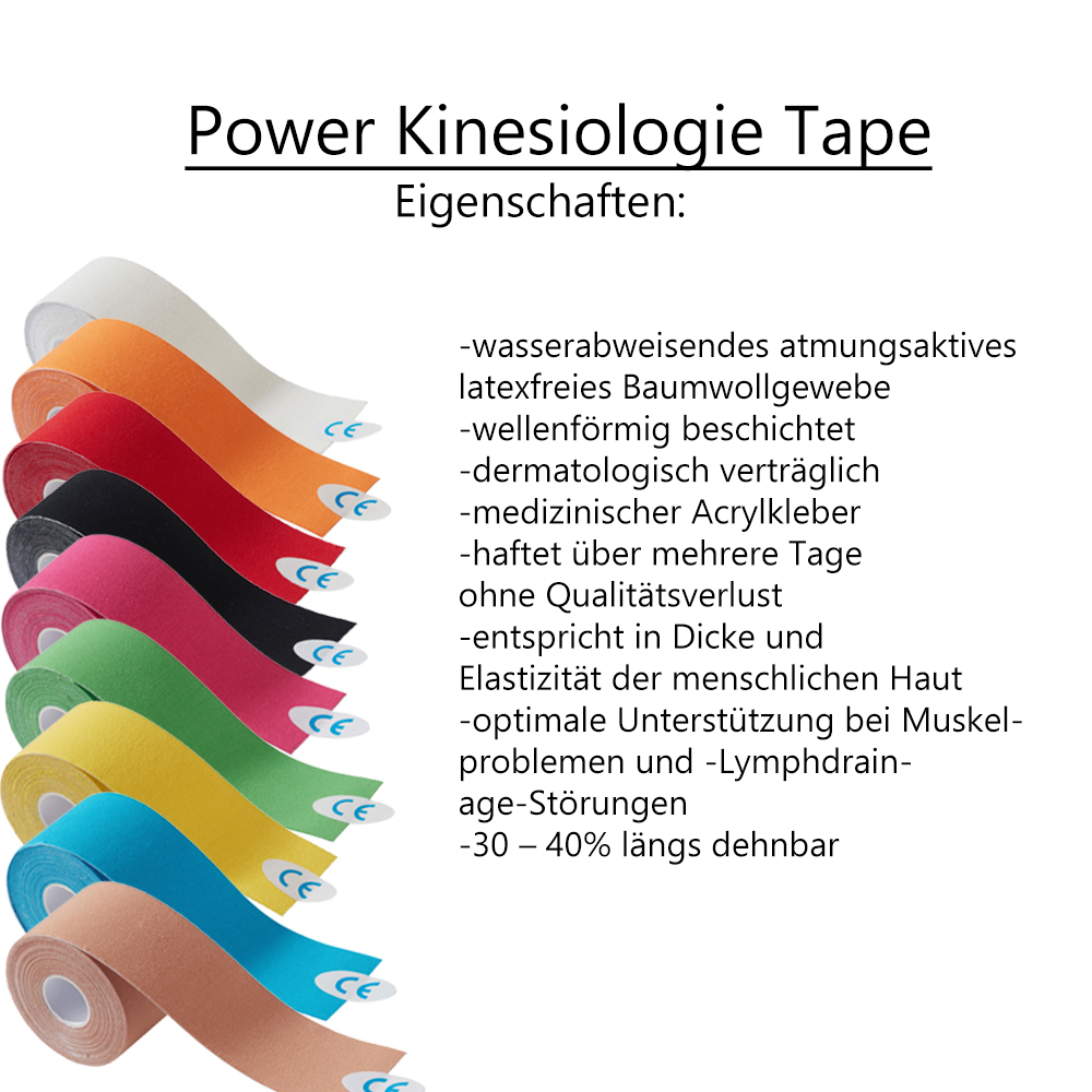 Medicalcorner24 Power Kinesiology Tape 5cmx5m white 1pc