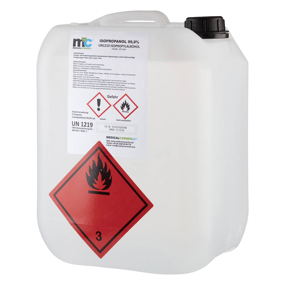 Isopropanol 99,9% isopropyl alcohol 10 litre canister